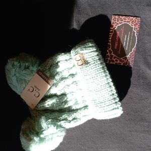 CC Toddler Double Pom Beanie Mint
